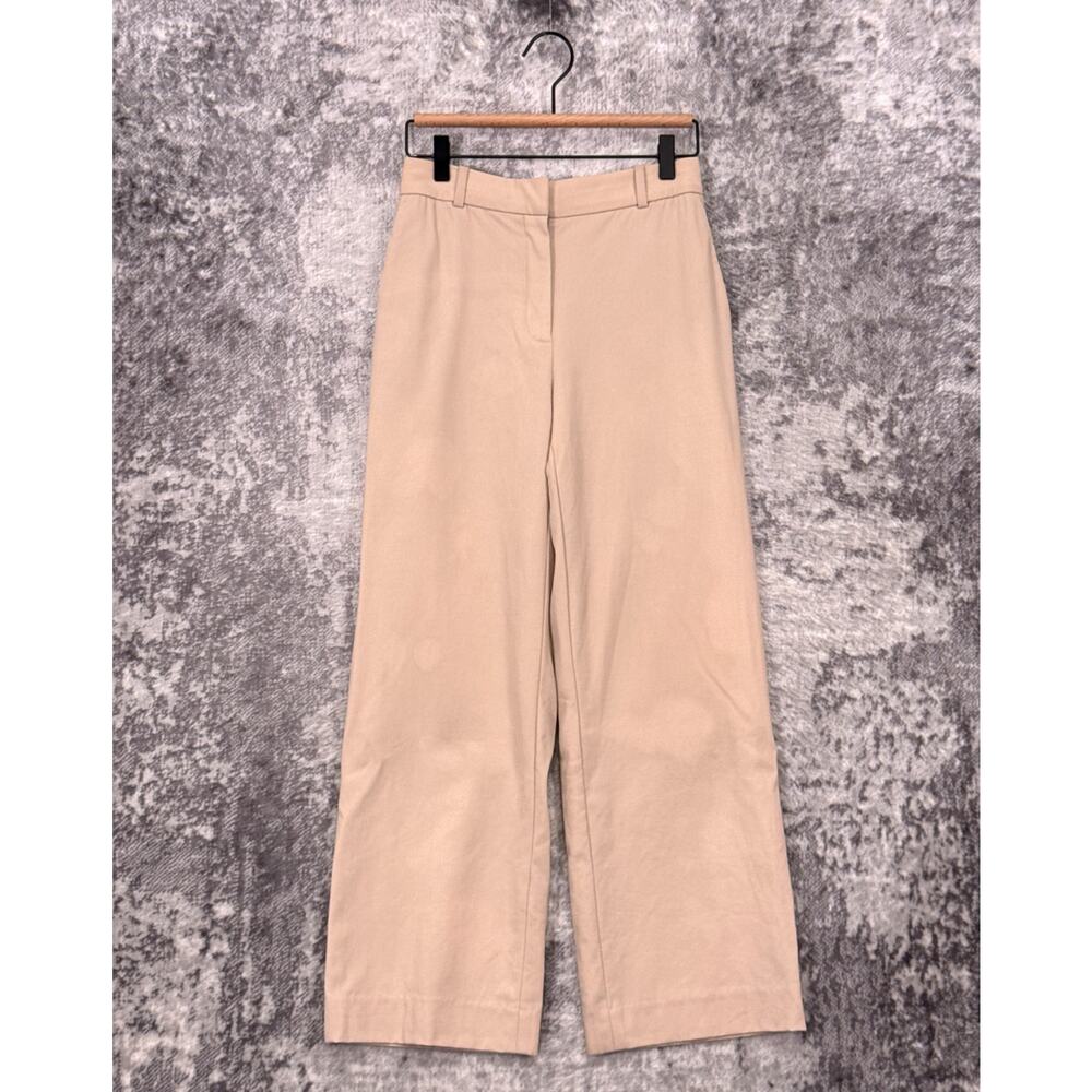 Aritzia Beige Wide-Leg Trousers